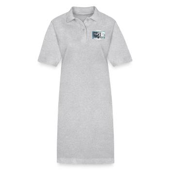 kampfjet ,raptor, - Stanley/Stella Frauen Bio-Polokleid PAIGER - Grau meliert - Vorne