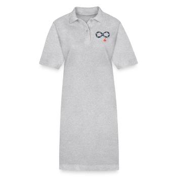 Ich und das Unendliche, gegen den Strom - Stanley/Stella Frauen Bio-Polokleid PAIGER - Grau meliert - Vorne