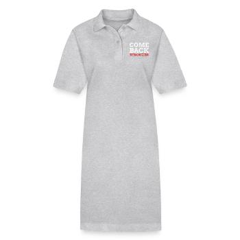 Revenez plus fort - Robe polo bio PAIGER Stanley/Stella Femme - gris chiné - Devant