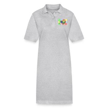 Löwe - Stanley/Stella Frauen Bio-Polokleid PAIGER - Grau meliert - Vorne