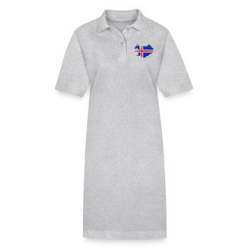 Island - Stanley/Stella Frauen Bio-Polokleid PAIGER - Grau meliert - Vorne
