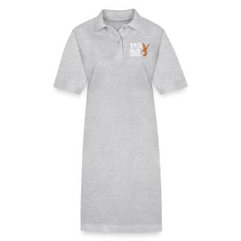 Je suis têtu - Drôle de dicton - Robe polo bio PAIGER Stanley/Stella Femme - gris chiné - Devant