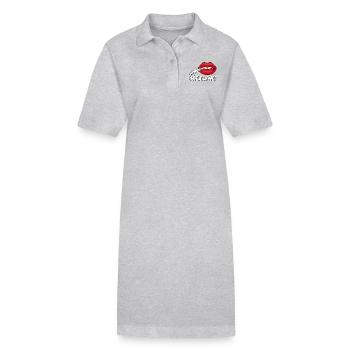 Vous avez une lumière ? - Robe polo bio PAIGER Stanley/Stella Femme - gris chiné - Devant