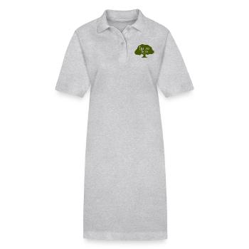 La vie des arbres compte - Robe polo bio PAIGER Stanley/Stella Femme - gris chiné - Devant