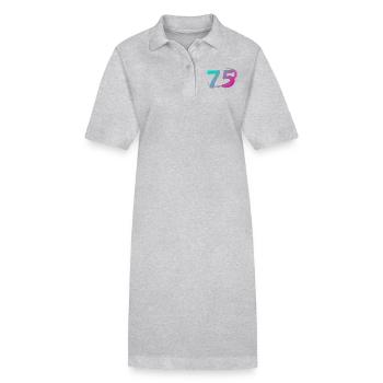 Nummer 75 mehrfarbig - Stanley/Stella Frauen Bio-Polokleid PAIGER - Grau meliert - Vorne