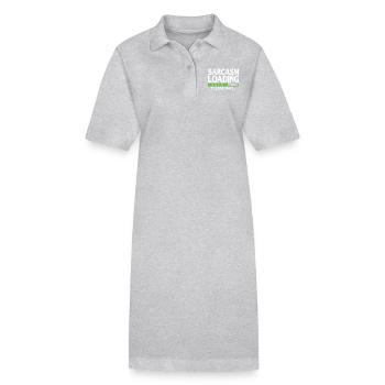 Sarcasm Loading please wait - Stanley/Stella PAIGER Organic Women’s Polo Dress - heather grey - Front