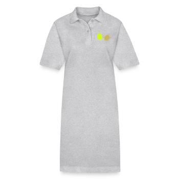 Taches de peinture - Robe polo bio PAIGER Stanley/Stella Femme - gris chiné - Devant