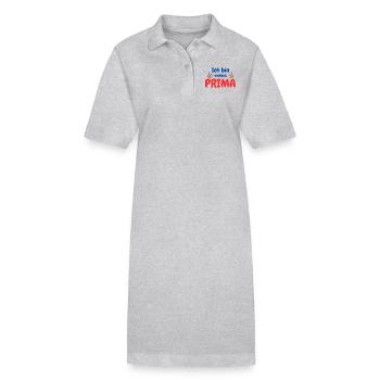 Ich bin prima - Stanley/Stella Frauen Bio-Polokleid PAIGER - Grau meliert - Vorne
