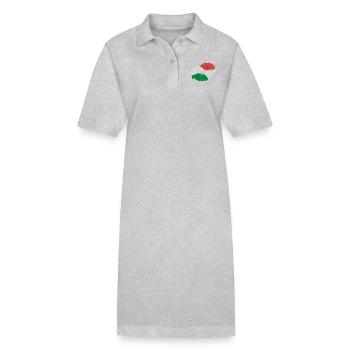 italian kiss - Stanley/Stella PAIGER Organic Women’s Polo Dress - heather grey - Front