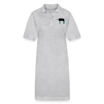 Bohrer Werkzeug Geschenkidee Handwerker Hobby - Stanley/Stella Frauen Bio-Polokleid PAIGER - Grau meliert - Vorne