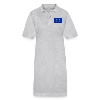 EU Fahne - Stanley/Stella Frauen Bio-Polokleid PAIGER - Grau meliert - Vorne