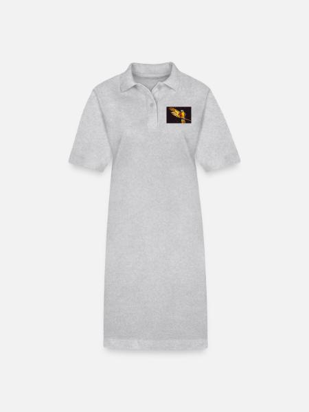 Papagei - Stanley/Stella Frauen Bio-Polokleid PAIGER - Grau meliert