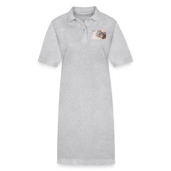 Stachelschwein - Stanley/Stella Frauen Bio-Polokleid PAIGER - Grau meliert - Vorne