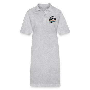Unique depuis 1972 Edition Anniversaire Millésime 1972 - Robe polo bio PAIGER Stanley/Stella Femme - gris chiné - Devant