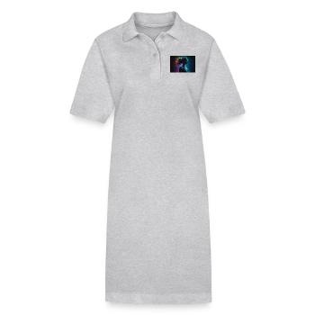 Futuristic Woman - Stanley/Stella PAIGER Organic Women’s Polo Dress - heather grey - Front