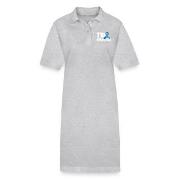 Guerrier T1D - Plaisir combatif pour diabétique de type 1 - Robe polo bio PAIGER Stanley/Stella Femme - gris chiné - Devant