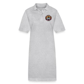 Erst mal Kaffee - dann mal sehen Kaffeemotiv - Stanley/Stella Frauen Bio-Polokleid PAIGER - Grau meliert - Vorne