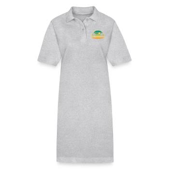 Retro Sommer Sonnenuntergang - Stanley/Stella Frauen Bio-Polokleid PAIGER - Grau meliert - Vorne