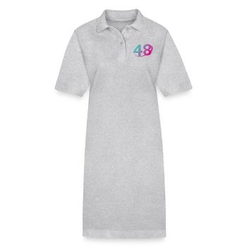 Nummer 48 mehrfarbig - Stanley/Stella Frauen Bio-Polokleid PAIGER - Grau meliert - Vorne