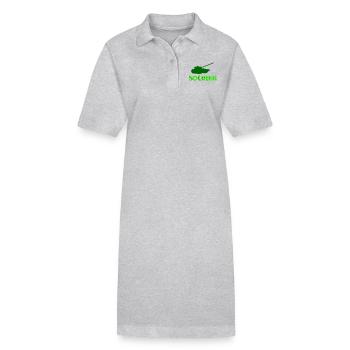 Soldat de char - Robe polo bio PAIGER Stanley/Stella Femme - gris chiné - Devant