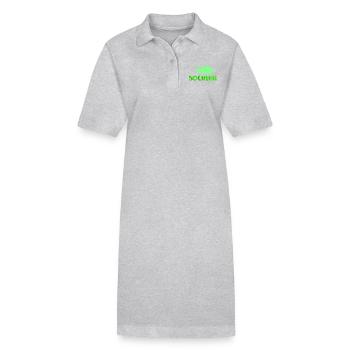 Soldat de char - Robe polo bio PAIGER Stanley/Stella Femme - gris chiné - Devant