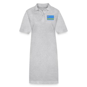Aruba - Stanley/Stella Frauen Bio-Polokleid PAIGER - Grau meliert - Vorne