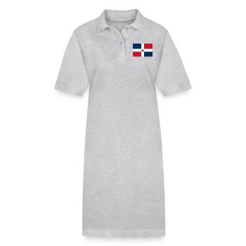République dominicaine - Robe polo bio PAIGER Stanley/Stella Femme - gris chiné - Devant