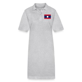 Laos - Stanley/Stella Frauen Bio-Polokleid PAIGER - Grau meliert - Vorne