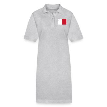 Malte - Robe polo bio PAIGER Stanley/Stella Femme - gris chiné - Devant