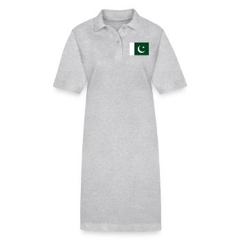 Pakistan - Robe polo bio PAIGER Stanley/Stella Femme - gris chiné - Devant