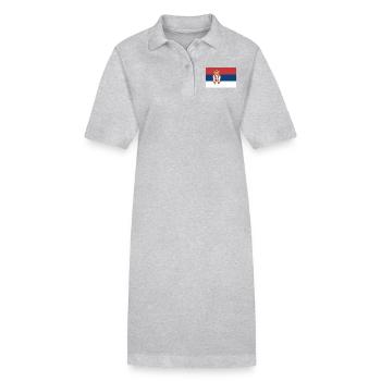 Serbien - Stanley/Stella Frauen Bio-Polokleid PAIGER - Grau meliert - Vorne
