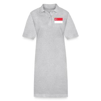 Singapur - Stanley/Stella Frauen Bio-Polokleid PAIGER - Grau meliert - Vorne