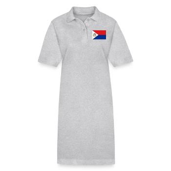 Saint-Martin - Robe polo bio PAIGER Stanley/Stella Femme - gris chiné - Devant