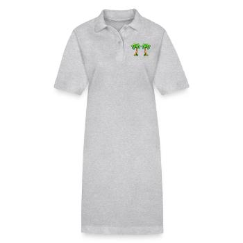Palmiers - Robe polo bio PAIGER Stanley/Stella Femme - gris chiné - Devant