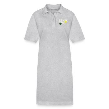 Remix me - Stanley/Stella Frauen Bio-Polokleid PAIGER - Grau meliert - Vorne