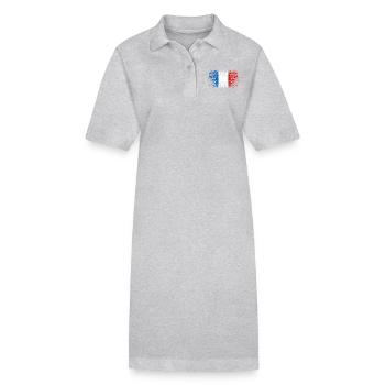 Frankreich 002 AllroundDesigns - Stanley/Stella Frauen Bio-Polokleid PAIGER - Grau meliert - Vorne