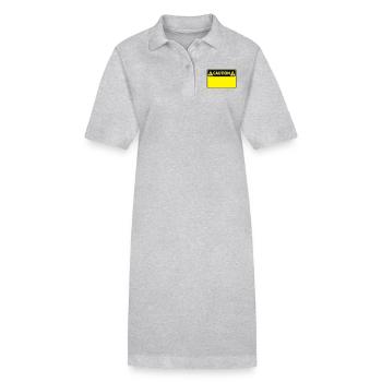 CAUTION - Stanley/Stella Frauen Bio-Polokleid PAIGER - Grau meliert - Vorne