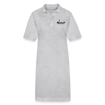 J'aime Dusseldorf - Robe polo bio PAIGER Stanley/Stella Femme - gris chiné - Devant