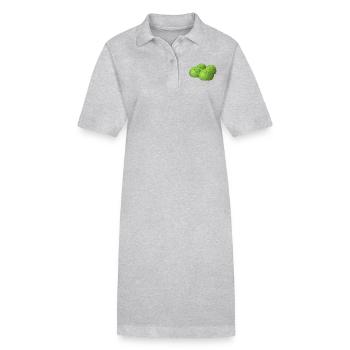 salade - Robe polo bio PAIGER Stanley/Stella Femme - gris chiné - Devant