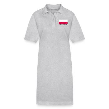 POLSKA - Robe polo bio PAIGER Stanley/Stella Femme - gris chiné - Devant
