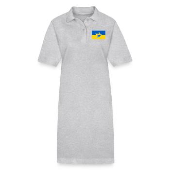 Ukraine friedenstaube - Stanley/Stella Frauen Bio-Polokleid PAIGER - Grau meliert - Vorne