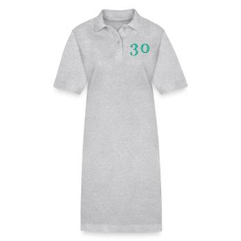 30 ANS. 30e ANNIVERSAIRE. ANNIVERSAIRE 30 ANS. 30 - Robe polo bio PAIGER Stanley/Stella Femme - gris chiné - Devant