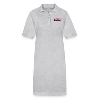 Danemark Europe Drapeau danois symboles nationaux norden - Robe polo bio PAIGER Stanley/Stella Femme - gris chiné - Devant