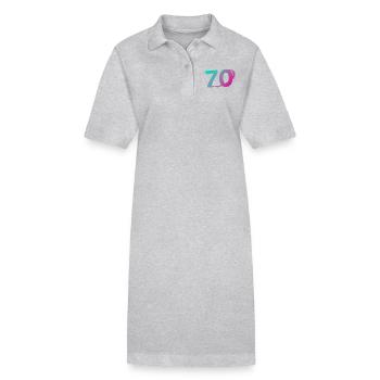 Nummer 70 mehrfarbig - Stanley/Stella Frauen Bio-Polokleid PAIGER - Grau meliert - Vorne