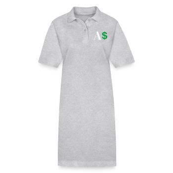 Dollar-Buchstabe - Stanley/Stella Frauen Bio-Polokleid PAIGER - Grau meliert - Vorne