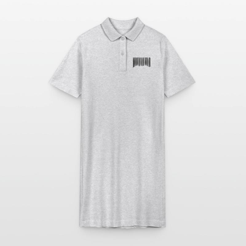 Barcode Strokes Lines Scribbled Barcode Scan Robe polo bio PAIGER Stanley/Stella Femme