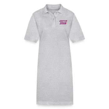 Abitur 2018 Abschluss - Stanley/Stella Frauen Bio-Polokleid PAIGER - Grau meliert - Vorne
