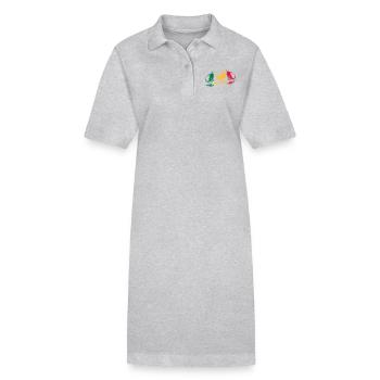 design sound reggea - Robe polo bio PAIGER Stanley/Stella Femme - gris chiné - Devant