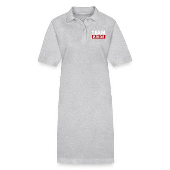 Team bride - Stanley/Stella Frauen Bio-Polokleid PAIGER - Grau meliert - Vorne