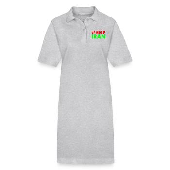 Help iran - Stanley/Stella Frauen Bio-Polokleid PAIGER - Grau meliert - Vorne